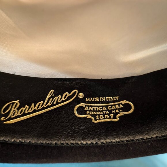 Genuine Borsalino Mascotte - Radiconcini Rome - 1997 Black Fedora 59 (7 3/8) - Picture 6 of 8